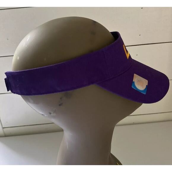 LSU Tigers Visor Hat Mens Adjustable Strap Purple NCAA NWOT - Picture 2 of 7